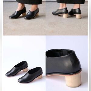 NEW - Lauren Manoogian Black Dowel Heel, 38